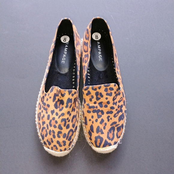 NWOB Rampage Leopard Print Espadrilles‎ Size 8 - Picture 1 of 5